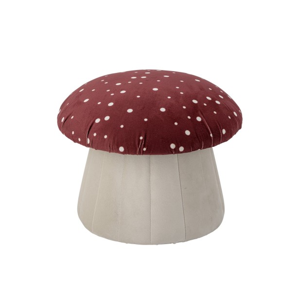 Lue Pouf, Red, Polyester - Bloomingville