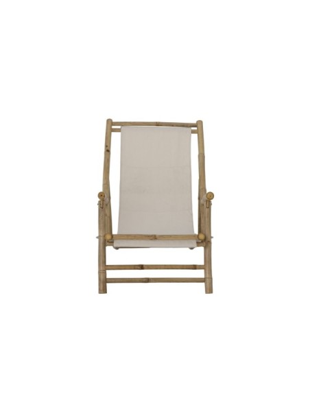 Tumbona KORFU, Bambú / Textil Natural - Bloomingville