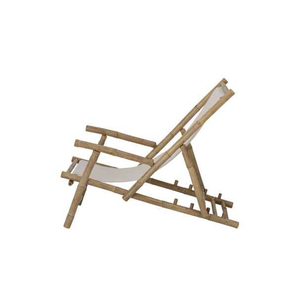 Tumbona KORFU, Bambú / Textil Natural...