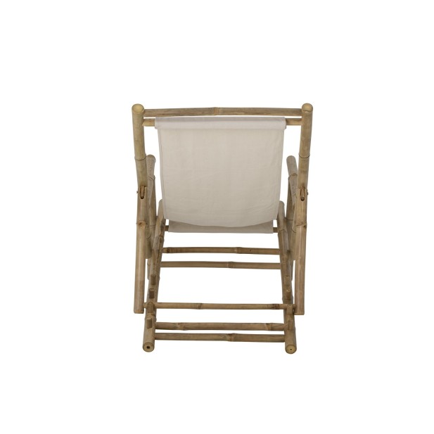 Tumbona KORFU, Bambú / Textil Natural...