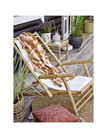 Tumbona KORFU, Bambú / Textil Natural - Bloomingville