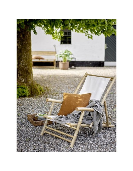 Tumbona KORFU, Bambú / Textil Natural - Bloomingville