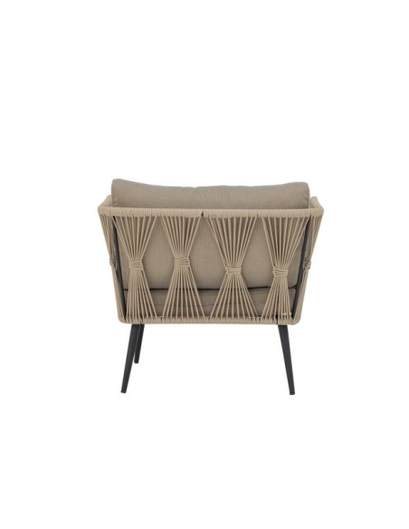 Sillón Exterior PAVONE, Metal / Cuerda Beige - Bloomingville