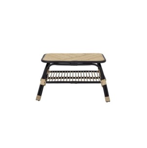 Mesa Auxiliar LOUE, Ratán Natural/Negro - Bloomingville; 82051711