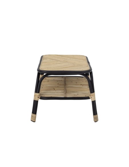 Mesa Auxiliar LOUE, Ratán Natural/Negro - Bloomingville