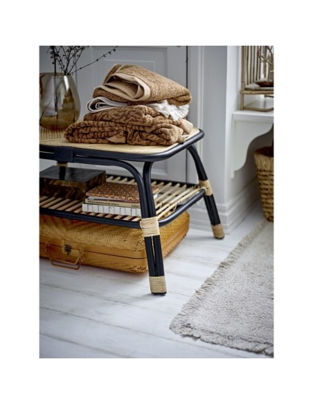 Mesa Auxiliar LOUE, Ratán Natural/Negro - Bloomingville