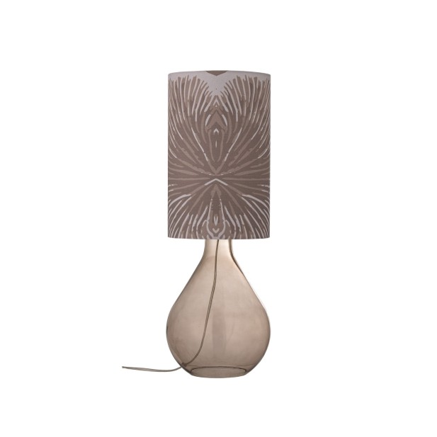 Leni Table lamp, Brown, Glass - Bloomingville