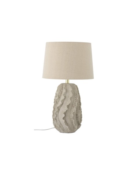 Lámpara Mesa NATIKA, Cerámica / Lino / Nat - Bloomingville; 82068056