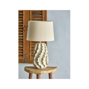 Lámpara Mesa NATIKA, Cerámica / Lino / Nat - Bloomingville; 82068056 2