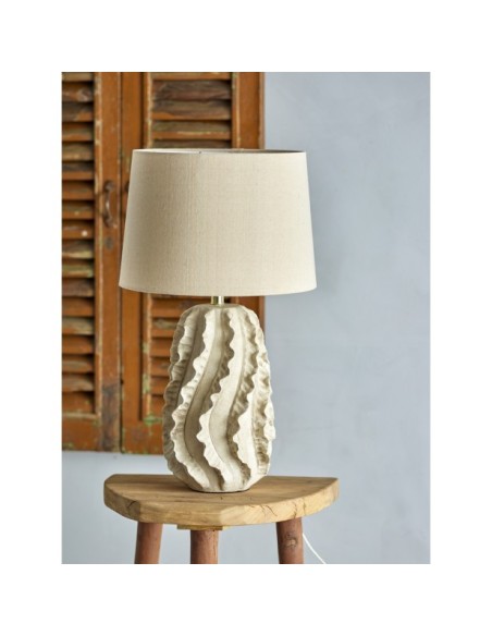 Lámpara de Mesa NATIKA, Cerámica / Lino / Natural - Bloomingville