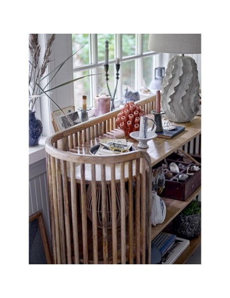 Lámpara de Mesa NATIKA, Cerámica / Lino / Natural - Bloomingville