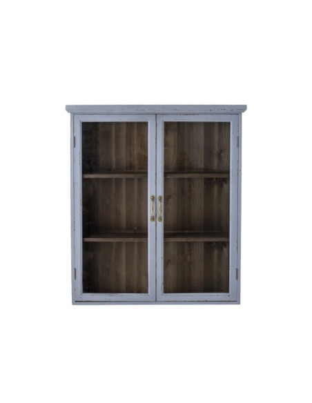 Aparador Vitrina HAZEM, Madera Azul / Cristal - Bloomingville 82058428