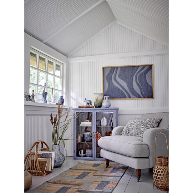 Aparador Vitrina HAZEM, Madera Azul /...