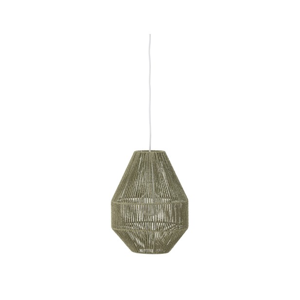 Sacco Pendant Lamp, Green, Paper - Bloomingville