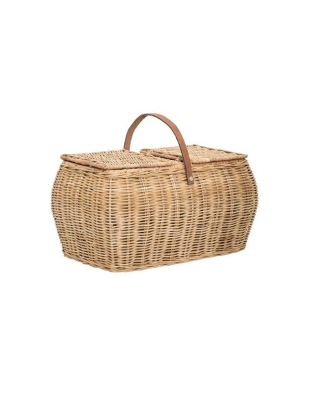 Cesta con Tapa GOR, Ratán Natural - Bloomingville; Vackart; 90907051