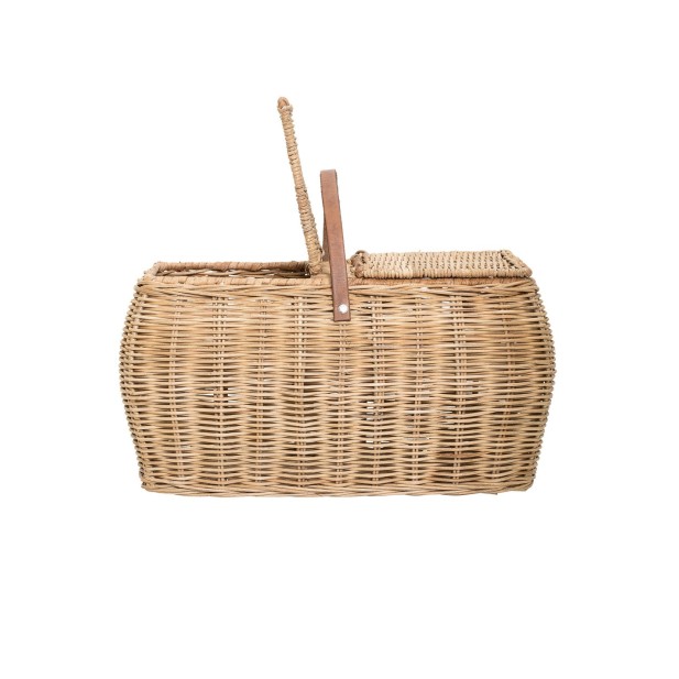 Cesta con Tapa GOR, Ratán Natural -...