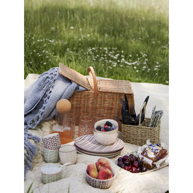 Cesta con Tapa GOR, Ratán Natural -...