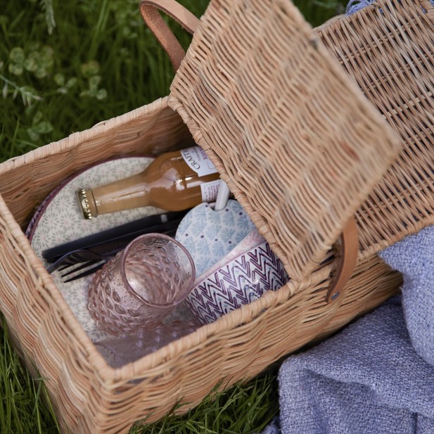 Cesta con Tapa GOR, Ratán Natural - Bloomingville; Vackart; 90907051