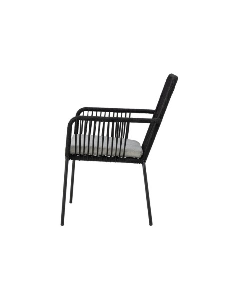 Silla Exterior SANTINO, Metal / Cuerda Negra - Bloomingville