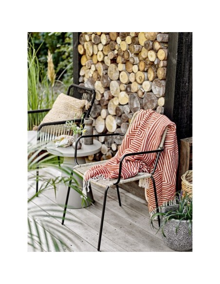 Silla Exterior SANTINO, Metal / Cuerda Negra - Bloomingville