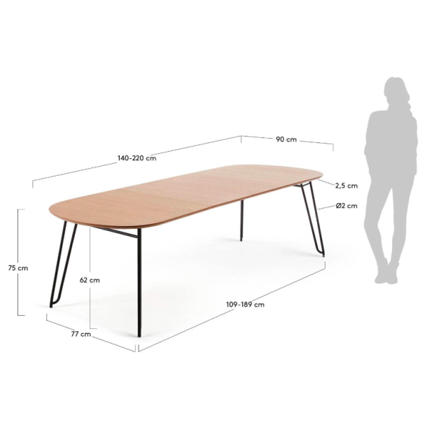 Mesa extensible Novac 140 (220) x 90... Mesa extensible Novac 140 (220) x 90...
