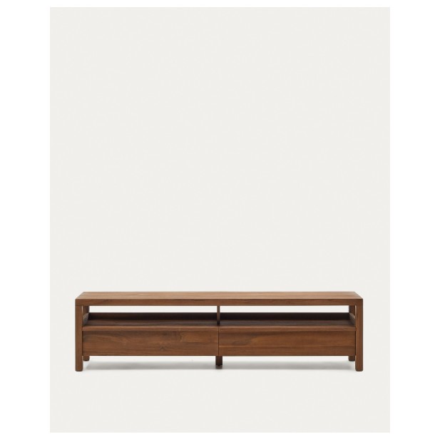 Mueble TV Sashi de madera maciza de teca 200 x 40 cm - Kave Home