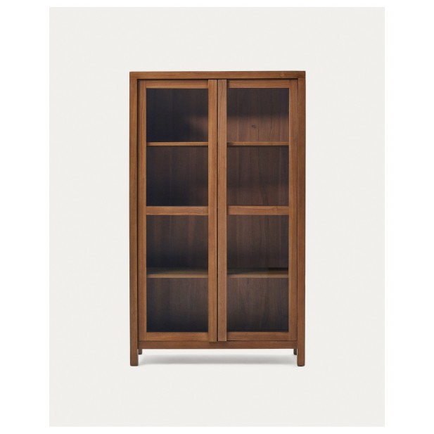 Vitrina Sashi de madera maciza de teca 110 x 185 cm - Kave Home