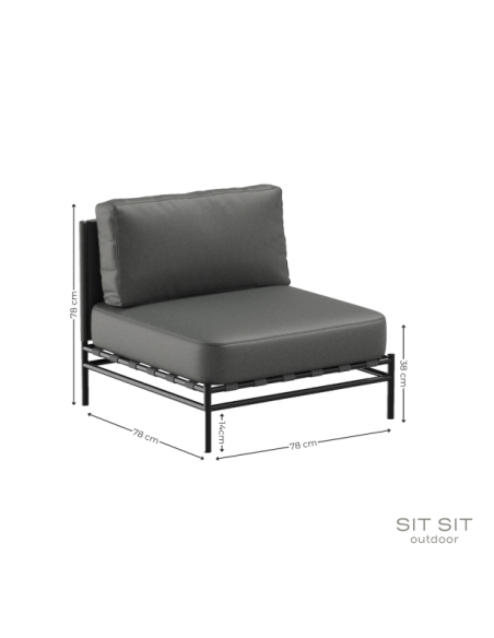 "DANDY" SINGLE MODULE -  DARK GRAY - Sit Sit