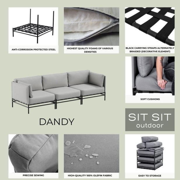 "DANDY" SINGLE MODULE -  DARK GRAY -...