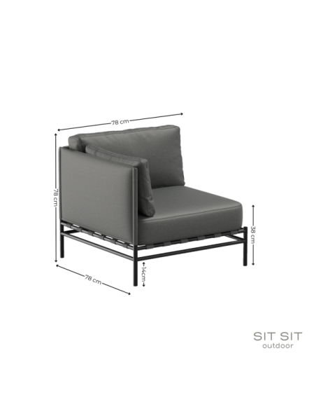 "DANDY" END MODULE -  DARK GRAY - Sit Sit