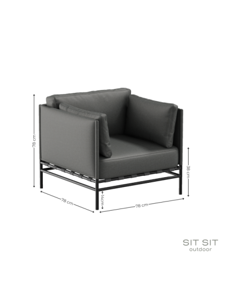 "DANDY" ARMCHAIR -  DARK GRAY - Sit Sit