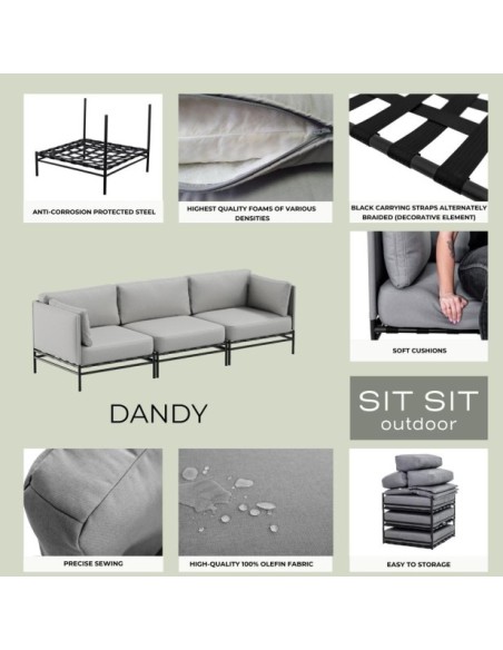 "DANDY" 3' -  DARK GRAY - Sit Sit