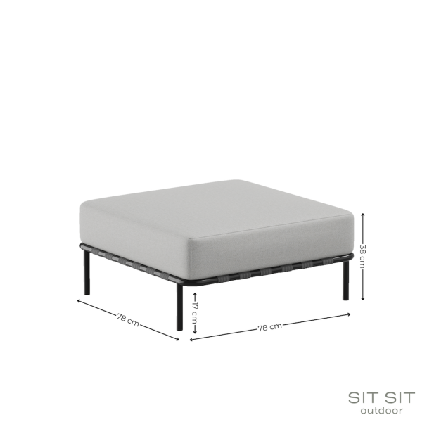 "SALVE" PUF MODULE -  GRAY - Sit Sit