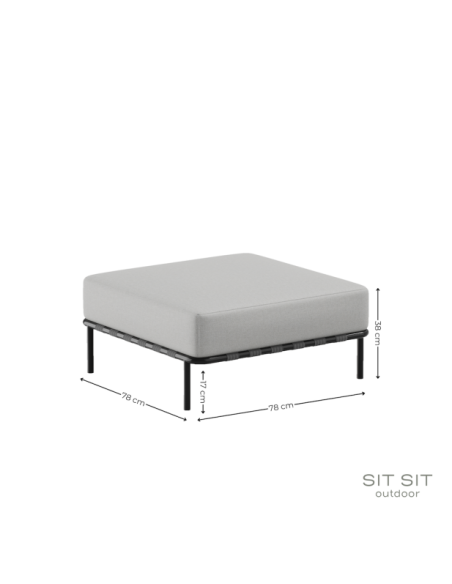 "SALVE" PUF MODULE -  GRAY - Sit Sit