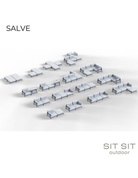 "SALVE" PUF MODULE -  GRAY - Sit Sit