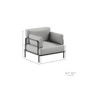"SALVE" ARMCHAIR -  GRAY - Sit Sit 2