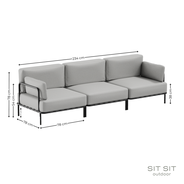 "SALVE" 3' -  GRAY - Sit Sit