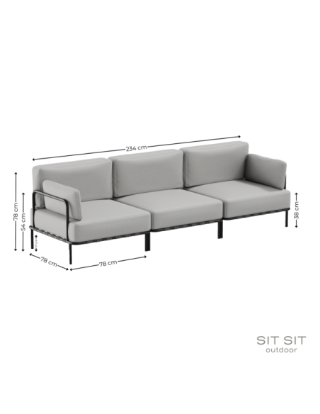 "SALVE" 3' -  GRAY - Sit Sit