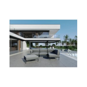 "SALVE" 3' + SINGLE AND PUF MODULE -  GRAY - Sit Sit 2