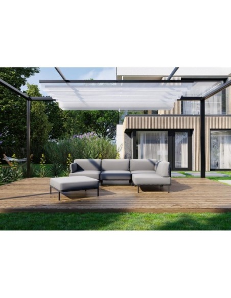 "SALVE" 3' + SINGLE AND PUF MODULE -  GRAY - Sit Sit