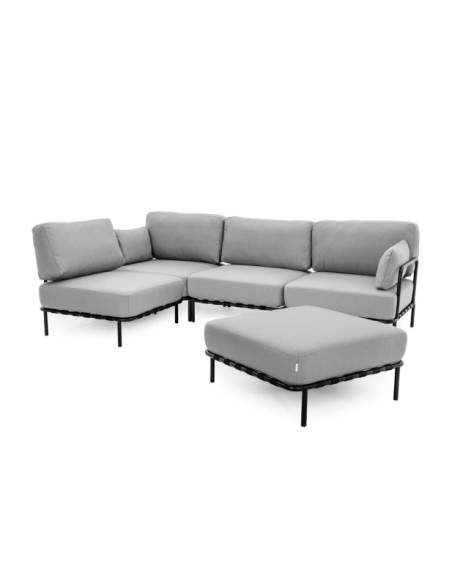 "SALVE" 3' + SINGLE AND PUF MODULE -  GRAY - Sit Sit