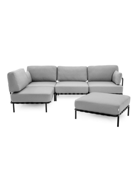 "SALVE" 3' + SINGLE AND PUF MODULE -  GRAY - Sit Sit