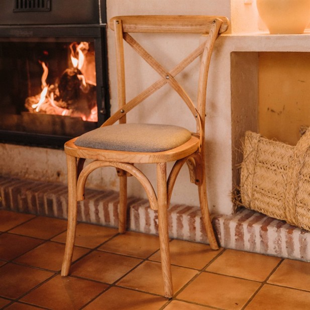 Silla LOTUS, Madera Natural / Textil Silla LOTUS, Madera Natural / Textil