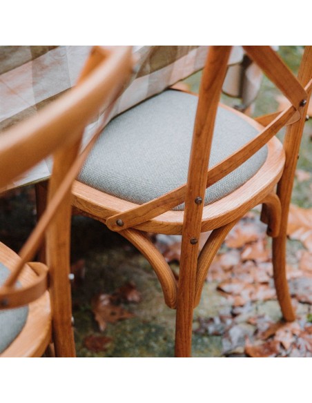 Silla LOTUS, Madera Natural / Textil