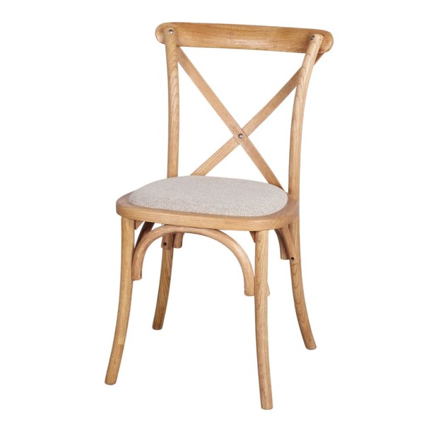 Silla LOTUS, Madera Natural / Textil