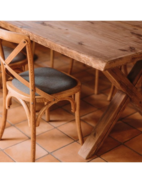 Silla LOTUS, Madera Natural / Textil