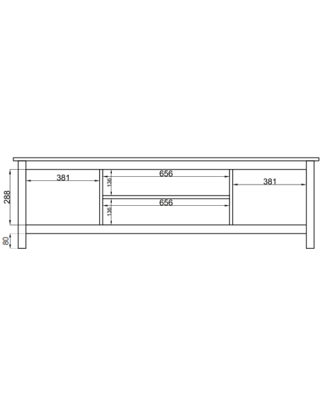 Mueble TV KOSV, Madera Verde / Natural