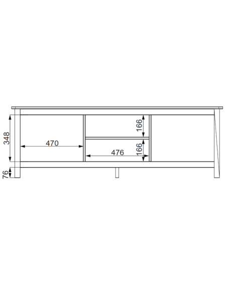 Mueble TV MARK, Madera Verde Caqui / Natural