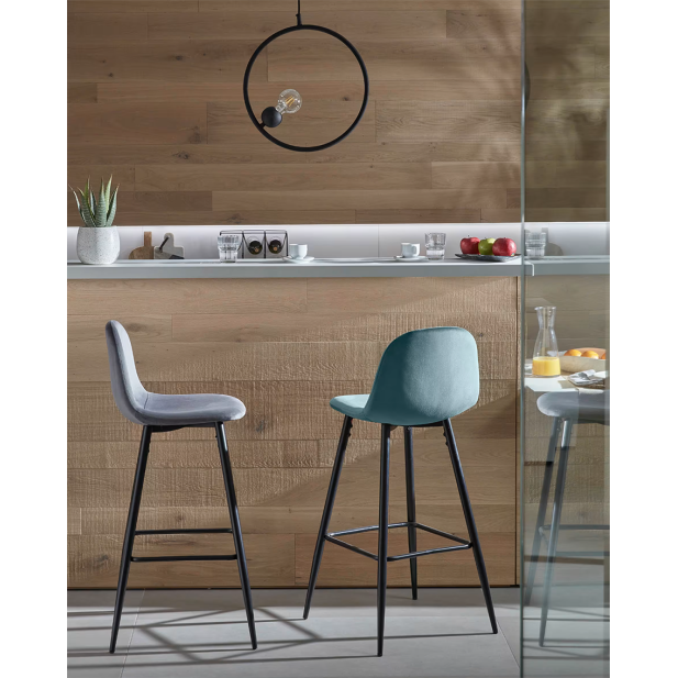 Taburete Nolite terciopelo turquesa... Taburete Nolite terciopelo turquesa...