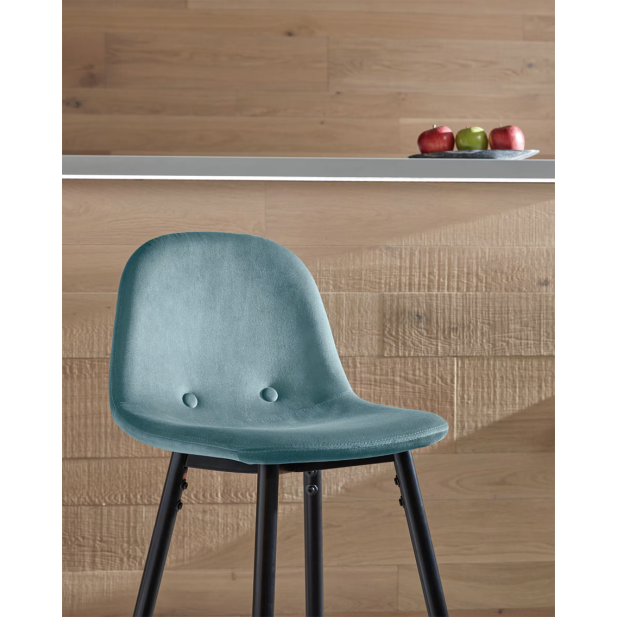 Taburete Nolite terciopelo turquesa... Taburete Nolite terciopelo turquesa...